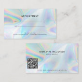 Moderne Iridescent Minimalistisch Luxus Beruflich Terminkarte (Vorne/Hinten)