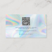 Moderne Iridescent Minimalistisch Luxus Beruflich Visitenkarte (Rückseite)