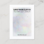 Moderne Iridescent Pearl QR Code Jewelring Ohrring Visitenkarte (Vorderseite)