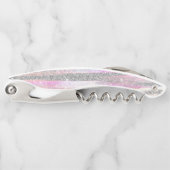 Moderne Iridescent & Silver Glitzer Strikes Strike Kellnermesser (Vorderseite)