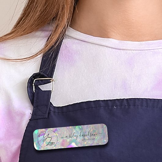 Moderne Iridesing-Firmenlogo-Markierung Namensschild