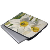 Moderne Iris-Aquarell-Blumen Laptopschutzhülle (Vorne Knopf)