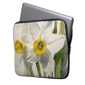 Moderne Iris-Aquarell-Blumen Laptopschutzhülle (Vorderseite Links)