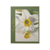 Moderne Iris-Aquarell-Blumen Notizblock (Rotiert)