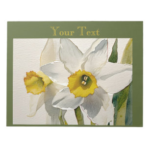 Moderne Iris-Aquarell-Blumen Notizblock