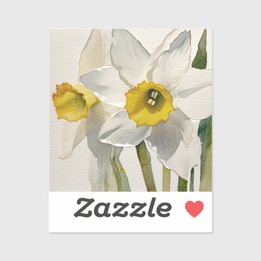Moderne Iris-Aquarellblumen Aufkleber (Blatt)