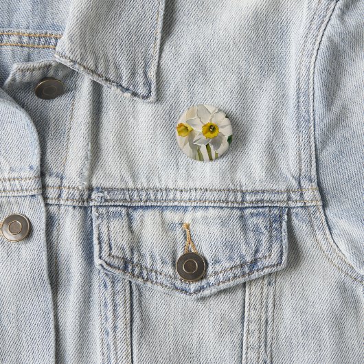 Moderne Iris-Aquarellblumen Button (Beispiel)