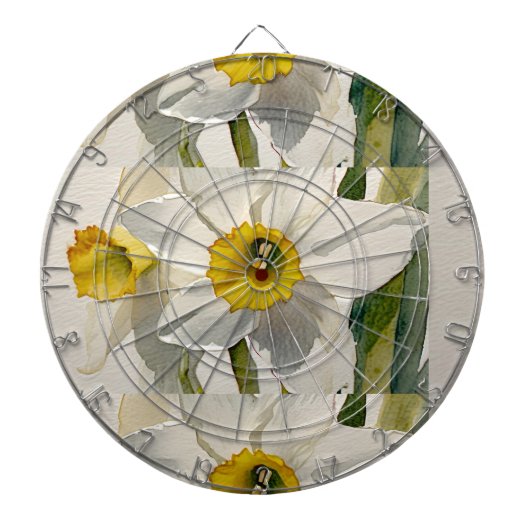 Moderne Iris-Aquarellblumen Dartscheibe (vorne)