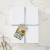 Moderne Iris-Aquarellblumen Geschenkanhänger (Mit Garn)