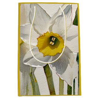 Moderne Iris-Aquarellblumen Mittlere Geschenktüte