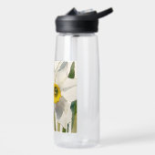 Moderne Iris-Aquarellblumen Trinkflasche (Links)