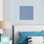 Moderne Iris Blume Frühjahrskizze Foliendrucke (In Situ (Schlafzimmer))