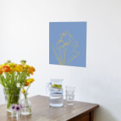 Moderne Iris Blume Frühjahrskizze Foliendrucke (Ablage(Küche))