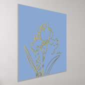 Moderne Iris Blume Frühjahrskizze Foliendrucke (Ablage )