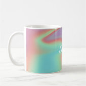 Moderne irisierende holografische Aura-Name Kaffeetasse (Links)