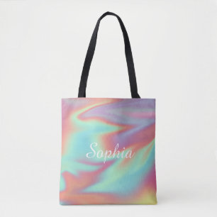 Moderne irisierende holografische Aura-Name Tasche