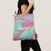 Moderne irisierende holografische Aura-Name Tasche (Von Nahem)