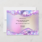 moderne irisierende Opal werden Sie meine Blume Mä Einladung (Rückseite)