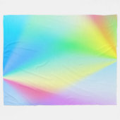 Moderne irisierende pastellfarbene Regenbogenfarbe Fleecedecke (Vorderseite (Horizontal))
