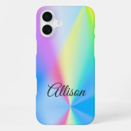 Moderne irisierende pastellfarbene Regenbogenfarbe iPhone 16 Plus Hülle