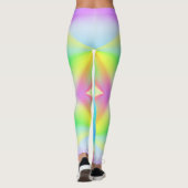 Moderne irisierende pastellfarbene Regenbogenfarbe Leggings (Rückseite)