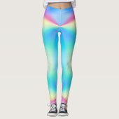 Moderne irisierende pastellfarbene Regenbogenfarbe Leggings (Vorderseite)