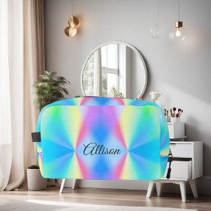 Moderne irisierende pastellfarbene Regenbogenfarbe Waschbeutel