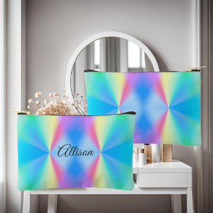Moderne irisierende pastellfarbene Regenbogenfarbe Zubehörtasche