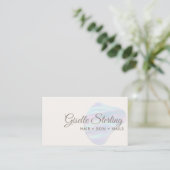 Moderne, irrisierende Perle Blob Haare Nägel Visitenkarte (Stehend Vorderseite)