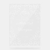 Moderne islamische Hochzeit mit Flora und Fauna Acrylschild (Vorderseite)