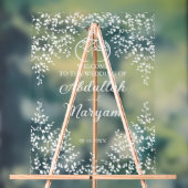 Moderne islamische Hochzeit mit Flora und Fauna Acrylschild (Neutral)