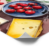 Moderne italienische Küche Babydusche Begrüßungsze Poster (Ecke)