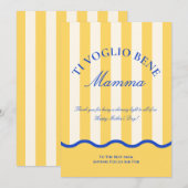 Moderne italienische Mutter zum Muttertag Karte (Vorne/Hinten)