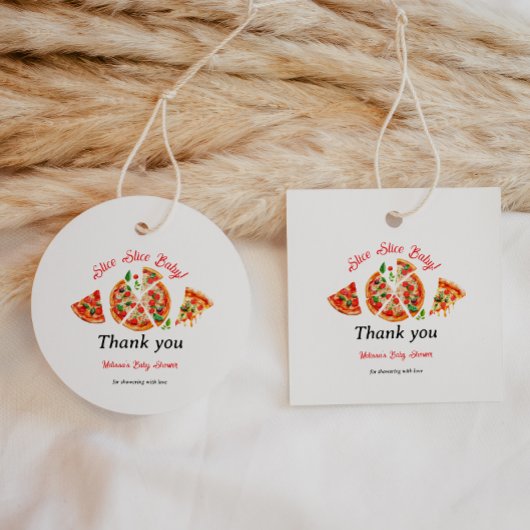 Moderne italienische Pizza Party Slice Slice Baby  Geschenkanhänger