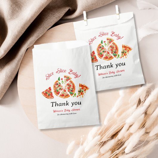 Moderne italienische Pizza Party Slice Slice Baby  Geschenktütchen