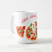 Moderne italienische Pizza Party Slice Slice Baby Kaffeetasse (Vorderseite Links)