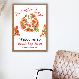 Moderne italienische Pizza Party Slice Slice Baby  Poster