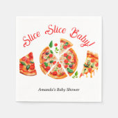 Moderne italienische Pizza Party Slice Slice Baby  Serviette (Vorderseite)
