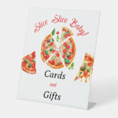 Moderne italienische Pizza Party Slice Slice Baby Sockelschild (Vorderseite)