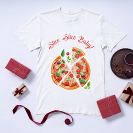 Moderne italienische Pizza Party Slice Slice Baby  T-Shirt