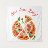 Moderne italienische Pizza Party Slice Slice Baby Wandteppich (Vorderseite)