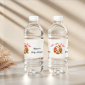 Moderne italienische Pizza Party Slice Slice Baby Wasserflaschenetikett