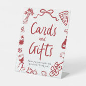 Moderne italienische Pizzakarte und Geschenke Sockelschild (Vorderseite)