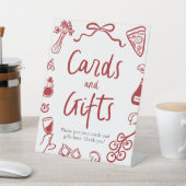 Moderne italienische Pizzakarte und Geschenke Sockelschild (In SItu)