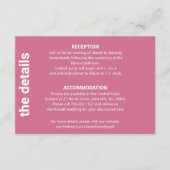 Moderne italienische Sommer-Hochzeitdetails Begleitkarte (Vorderseite)