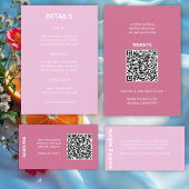 Moderne italienische Sommer-Hochzeitdetails QR-Cod Begleitkarte