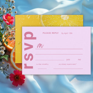 Moderne italienische Sommerhochzeit RSVP Karte