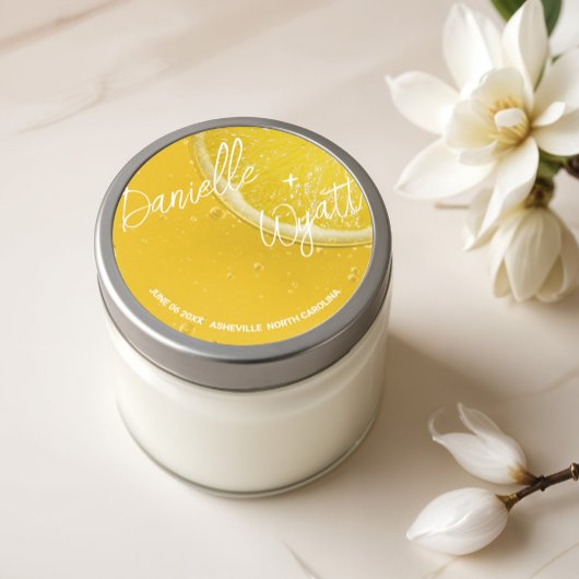 Moderne italienische Sommerhochzeit Runder Aufkleber