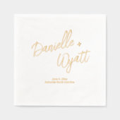 Moderne italienische Sommerhochzeit Servietten Mit Folie (Vorderseite)