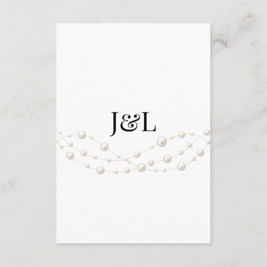 Moderne Ivory-Blush Romantische Perlmutt - Neutral Begleitkarte (Rückseite)